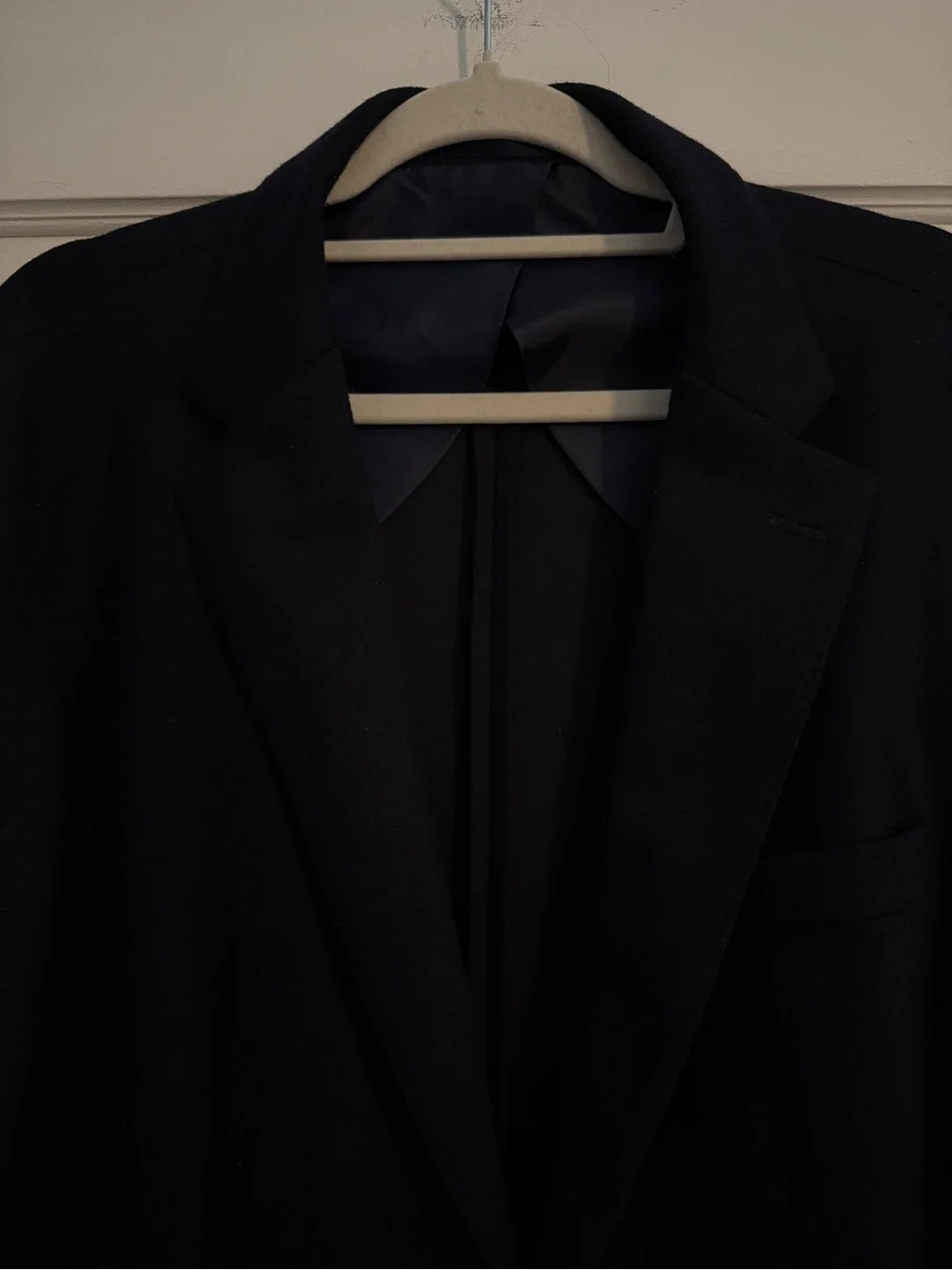 J.Crew Slim-Fit Knit Suit Wool Cotton Jacket Navy Blue XL